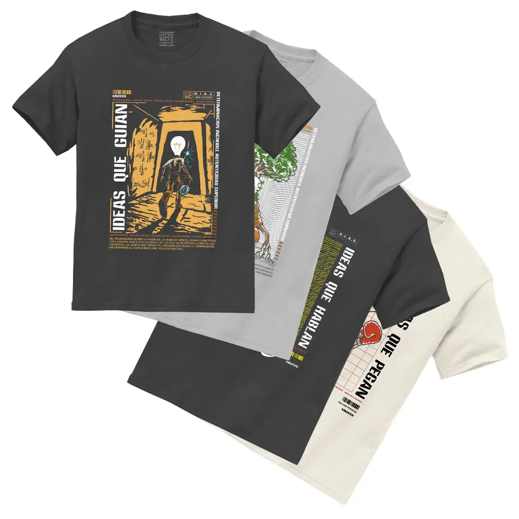 Colección IDEAS - 4 Camisetas | DIAS (S, S, S, S)